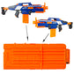 Flip Clip Upgrade Kit, 2 Pack 12-Dart Quick Reload Clip With 30 Dart Refill Pack For Nerf N-Strike Elite Series (Orange)