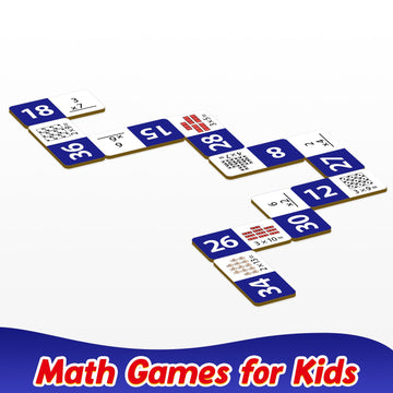 Kasfalci Multiplication Dominoes Set,Math Manipulatives Games For Kids,Counting Toy,Learning Games,Preschool Learning Activities