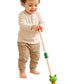Wooden Frog Push Toy for Toddlers 13 Years Push Along Walking Toy