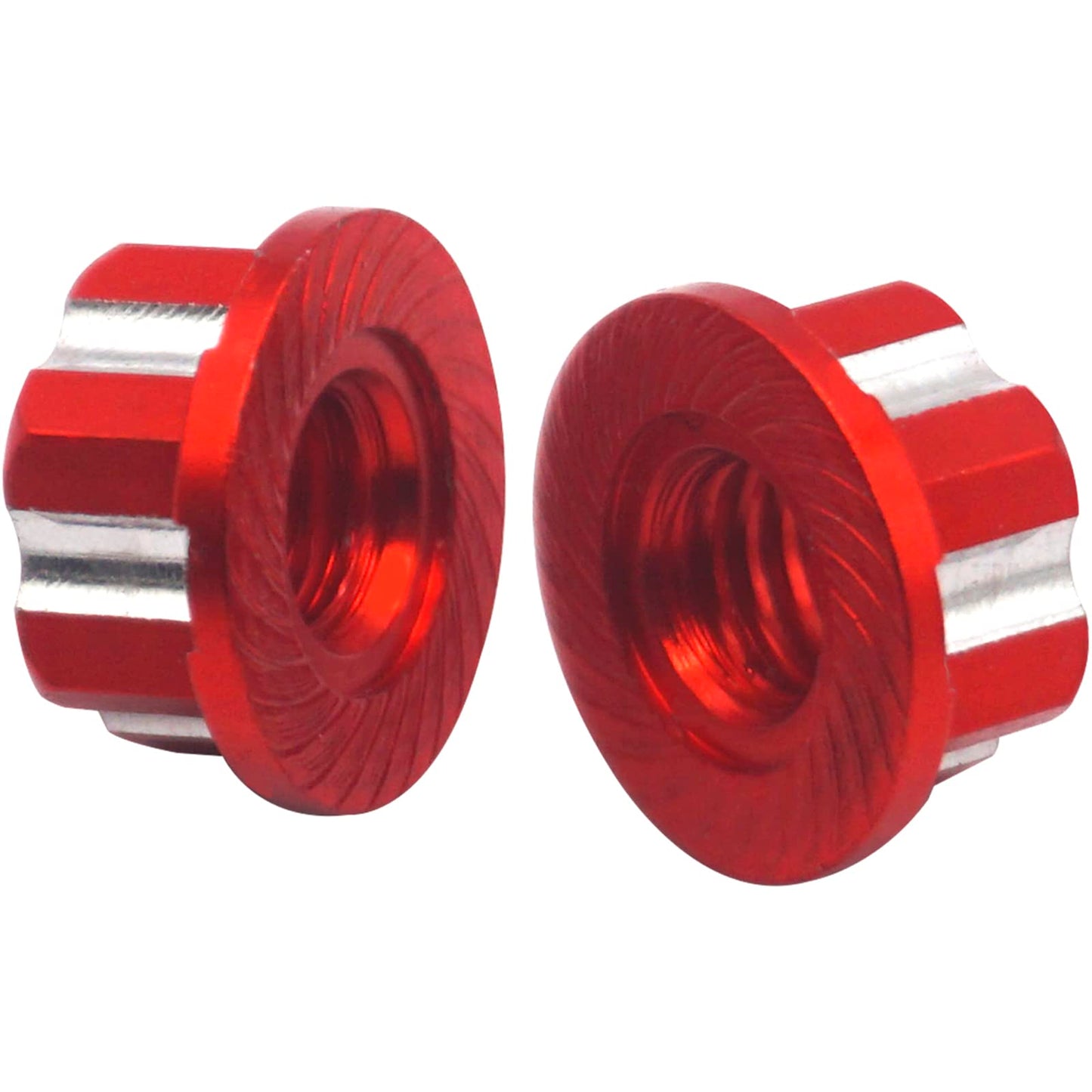 Vgoohobby 4Pcs Hexagonal Nuts, M4 Aluminum Alloy RC Wheel Hex Nuts Compatible with HSP Sakura D3 D4 1/10 RC Car (Red)