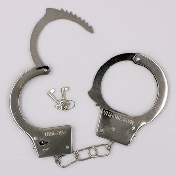 HAZOULEN 3 Pack Kids Play Toy Metal Handcuffs with Key for Swat Police Role Play Kids Party Supplies