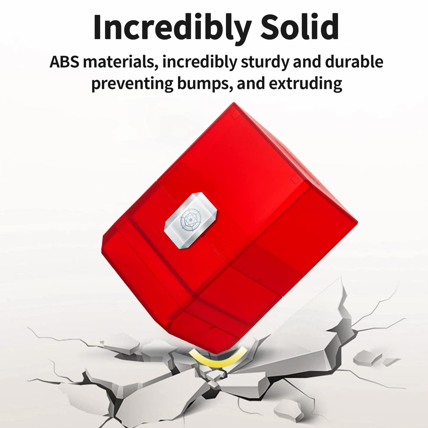 Sooez Heavy Duty Mtg Deck Card Box With Dice Storage, 100+ Deck Case Boulder, Perfect Deck Holder For Mtg Commander/Yugioh/Tcg And Sports Cards (Red)