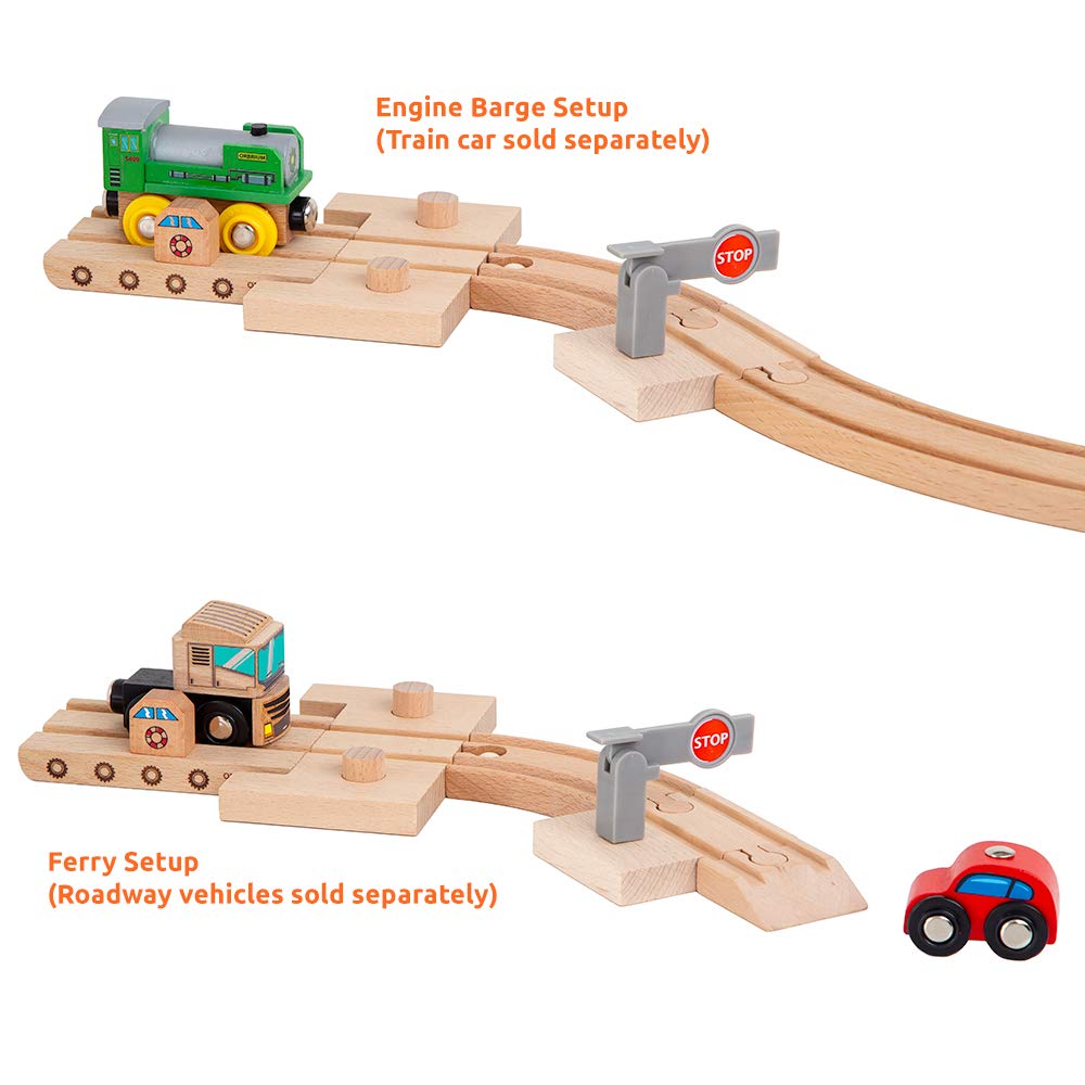 Orbrium Toys 68 Pcs Wooden Train Track Expansion Pack Compatible with Thomas Wooden Train, Brio, Thomas The Tank Engine (68 Pcs)