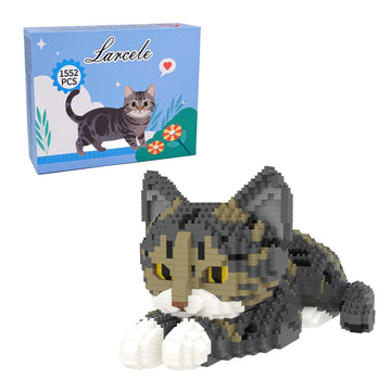 Larcele Micro Building Blocks Set, Diy Mini Building Toy Bricks For Age Over 12 Years, 1552 Pieces Kljm-05 (Chinese Li Hua Cat)