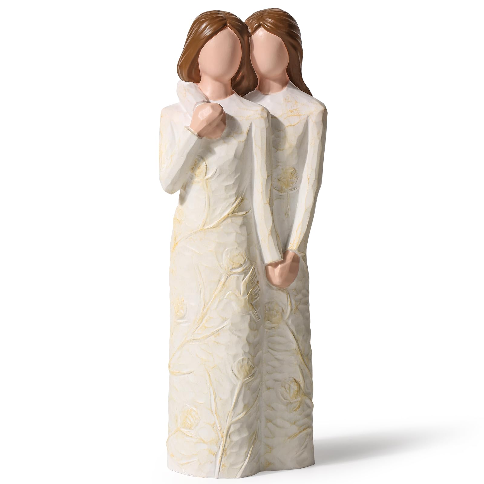 Yuideary Sisters Figurines, Gifts For Sisters, Best Friends, Bff; Hand Painted Sculpture Friendship Gifts For Best Friends Women.