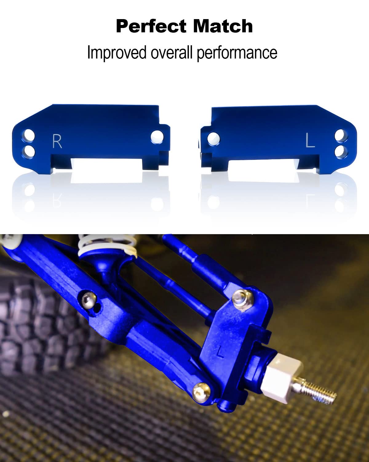 Caster Blocks and Steering Blocks Alloy Front Upgrades Parts Fits for Traxxas 1/10 2WD Slash Stampede Rustler Nitro Slash Replac
