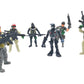 Qiandier 6 Pcs Military Team Action Soldiers Special Force Marine Recon Figure advanced Force Army