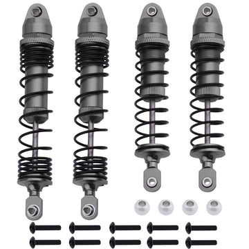 HobbyPark Aluminum Shocks for 1/10 Traxxas Slash Rustler Stampede 2WD 4x4 Hoss Bandit VXL Upgrades Shock Absorber Damper Set, Re