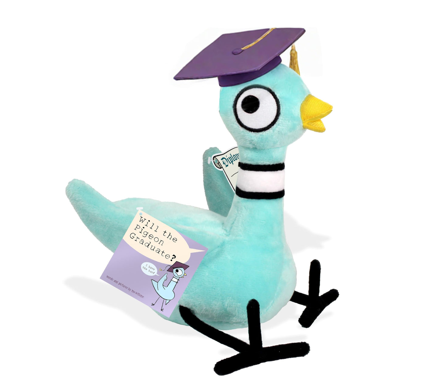 YOTTOY Plush Toy | Mo Willems Pigeon Graduation | 6.5” Polyester Stuffed Animal | Model 681