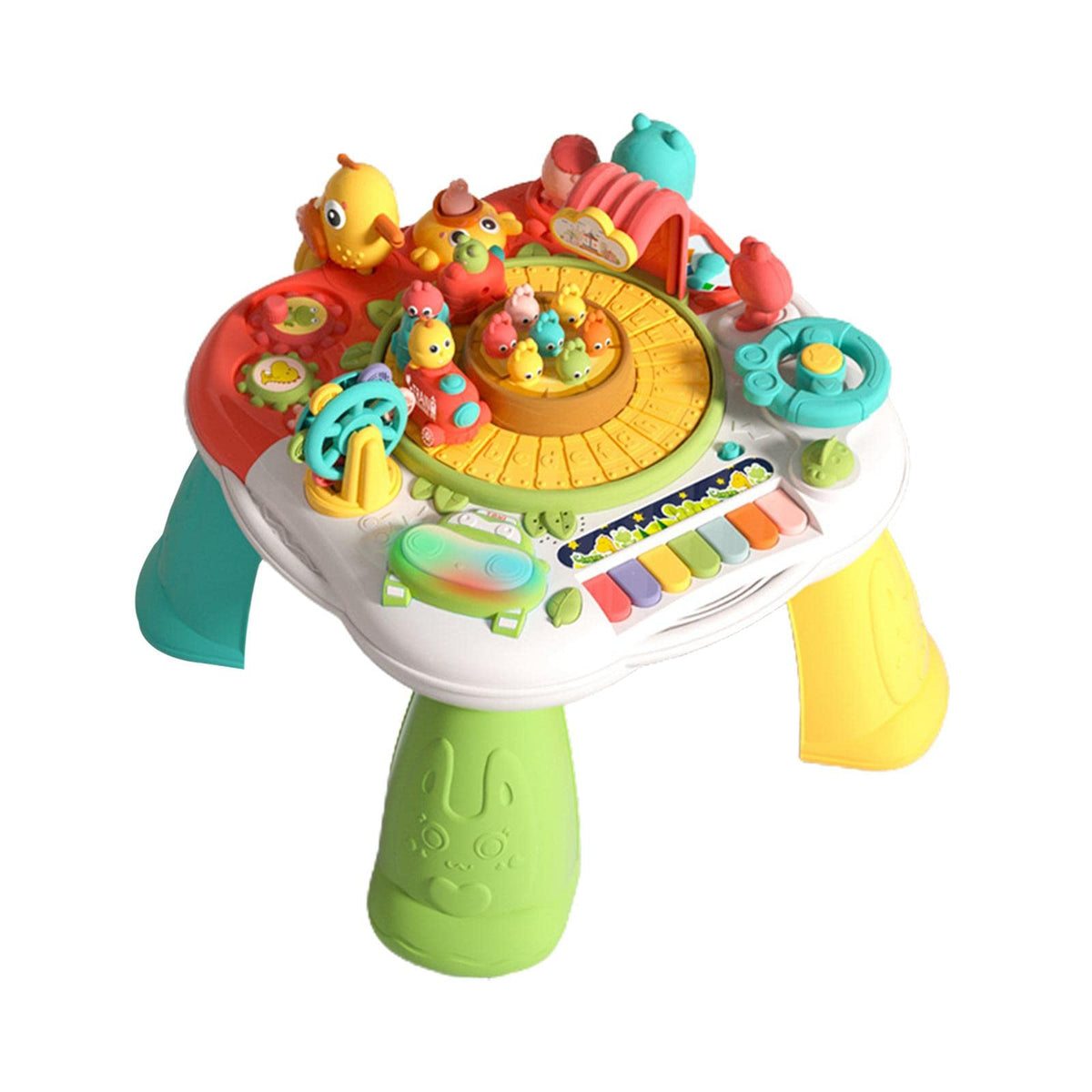 Myaddiction Portable Musical Learning Table Sensory Sound Toy Colorful For Boys Infant Red