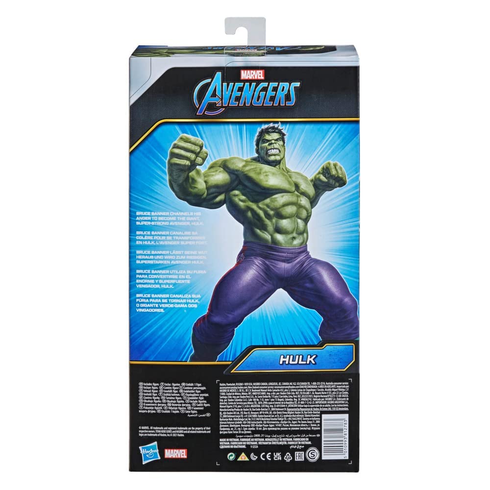 Marvel Avengers Titan Hero Series Blast Gear Deluxe Hulk Action Figure, 30-cm Toy, Inspired byMarvel Comics, for Children Aged 4