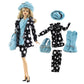 Doll Clothes, 5 Outfits Winter Dresses Pants Bag Hat For 11.5 Inches Dolls Accessories Random Style