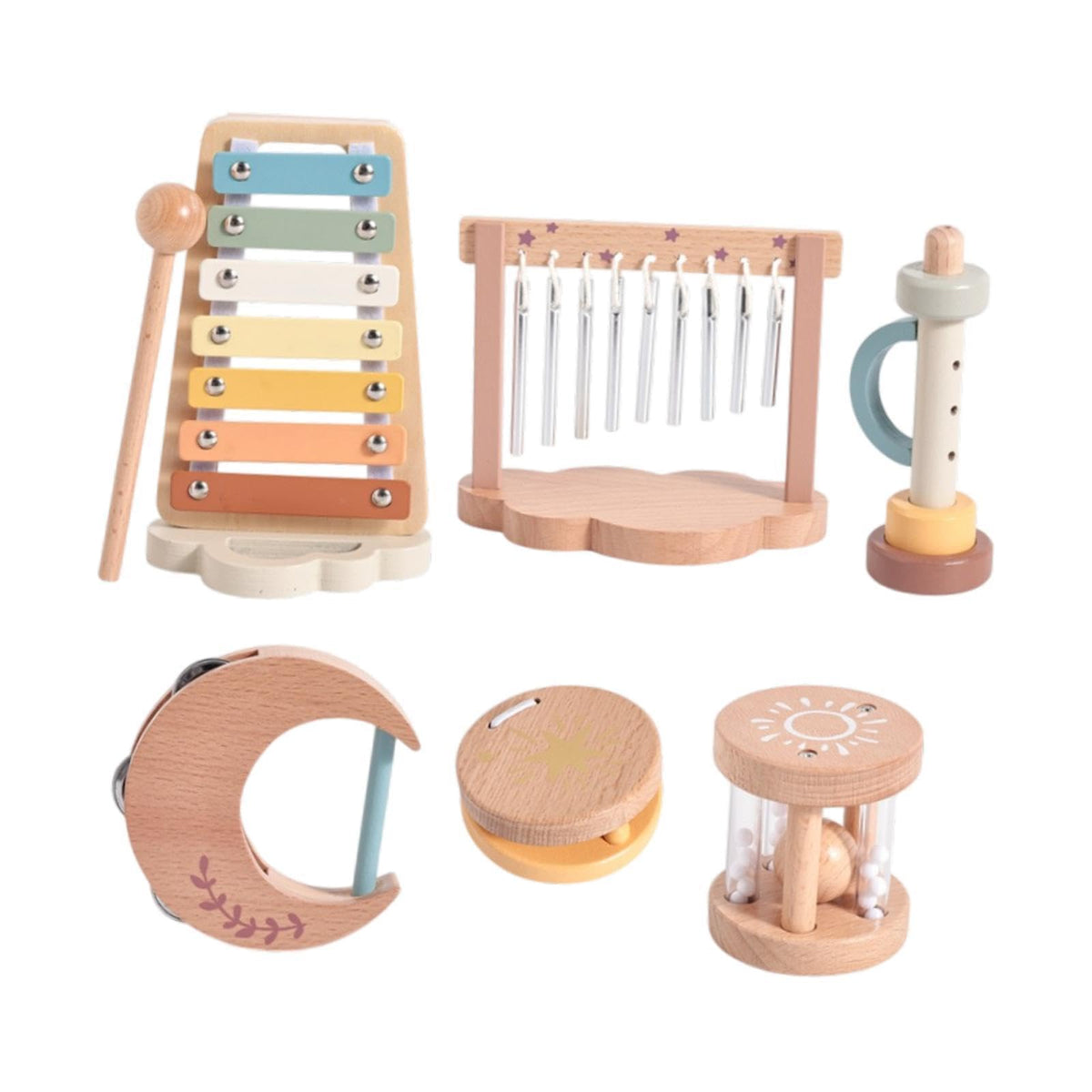 Meadawgs6Pcs Baby Musical Instruments Development Educational For Baby Birthday Gift|Toys & Hobbies|Educational|Music & Art