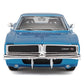 MAISTO 1969 Dodge Charger R/T Diecast Model Car 1:25 Blue Rubber 31256bl