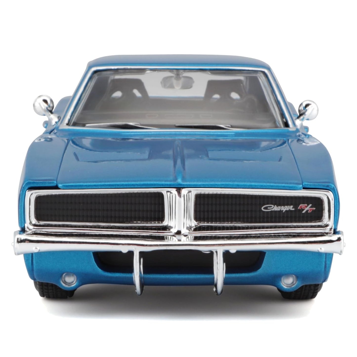 MAISTO 1969 Dodge Charger R/T Diecast Model Car 1:25 Blue Rubber 31256bl