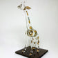 Sansukjai Giraffe Miniature Figurines Animals Hand Painted Blown Glass Art Collectible Gift Decorate (6 Inches Clear Gold)