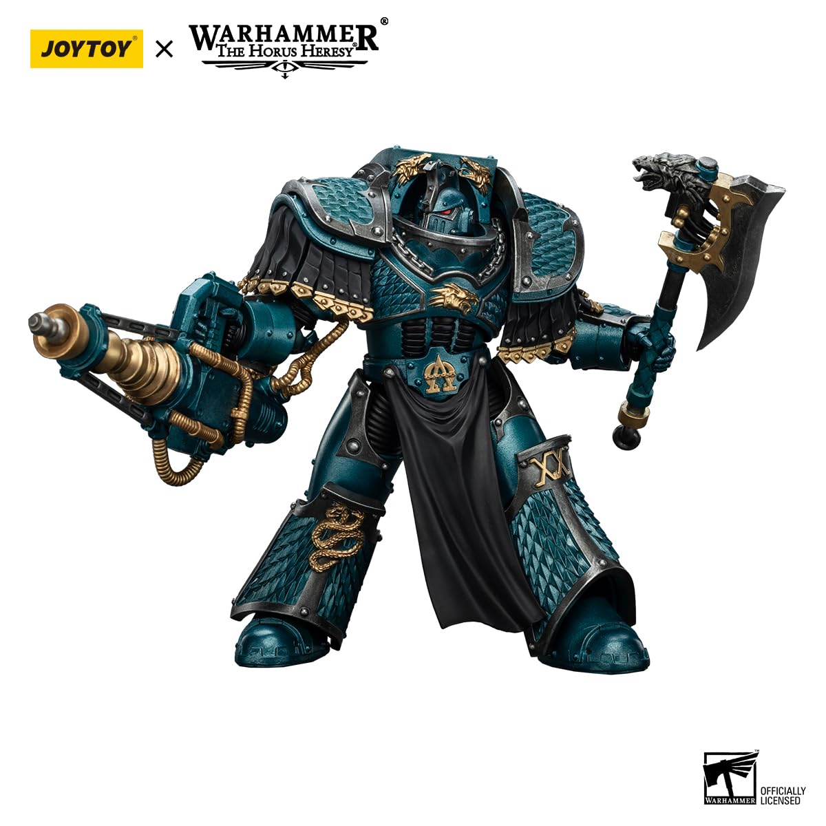 JOYTOY Warhammer The Horus Heresy Alpha Legion Lernaean Terminator with Conversion Beam Cannon - 1:18 Scale 5.39in Action Figure