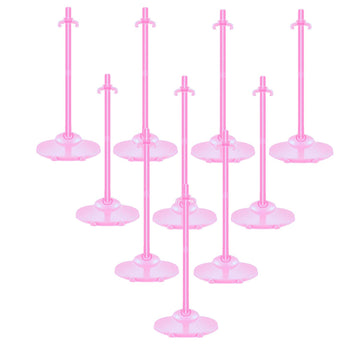 U.Will 10 Pcs Doll Stands Display Holders Doll Stands Doll Mini Display Stand Doll Support Frame Toy Doll Accessories Prop Up 11 To 13 Inch Dolls And Action Figures Doll Accessories,Light Pink