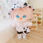 Niannyyhouse Cow Clothes Suit 20Cm(7.8In) Plush Doll Clothes Fisherman'S Hat Denim Shorts White Shirt Doll Dressup(White)