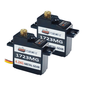 GOTECK 2PCS 17g Full Metal Gear Digital Servo, with 25T Servo Horn for 1/18 1/16 1/14 RC Car Model Boat Fixed-Wing Helicopter Ai