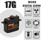 Dspower 2Pcs 17G Rc Micro Servo, Waterproof Rc Mini Digital Servo Motor With 25T Servo Horn For 1/18 1/16 1/14 Rc Car Tank Boat