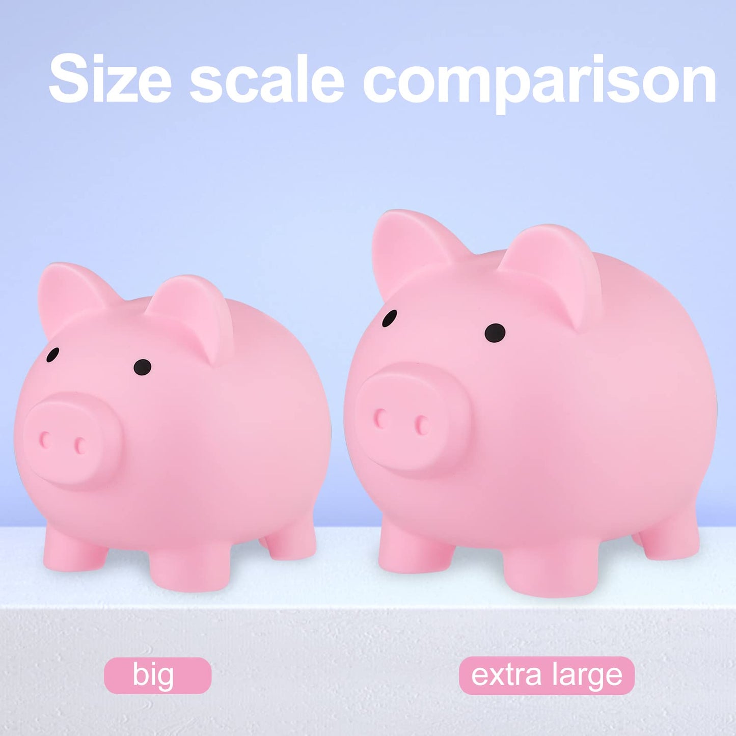 Gadiedie Extra Large Piggy Bank,Coin Bank For Boys And Girls,Unbreakable Plastic Money Bank,Cute Pig Money Box,Practical Gifts For Birthday, Festival, Baby Shower