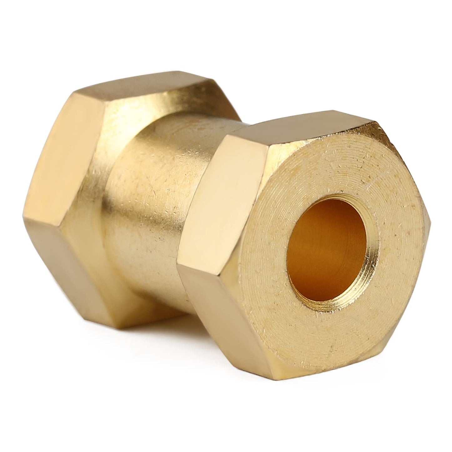 INJORA RC Hex Hub 12mm Brass Wheels Hex Hub Extension Hex Drive Adapter for 1/10 RC Crawler Axial SCX10 90046 D90 (17mm)