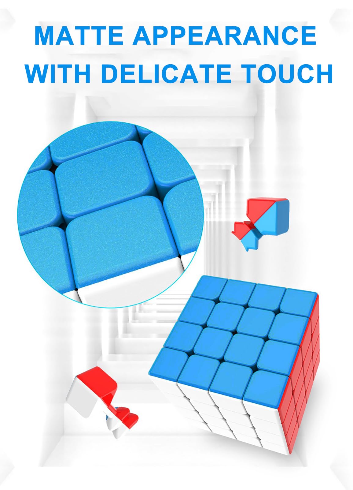CFMOUR Speed Cube 4x4 - Moyu Meilong 4  Stickerless Magic Cubes Bundle 4x4x4- Fast Smooth Turning Vivid Colour Puzzle Game Brain Toy for Kids and mature-themed