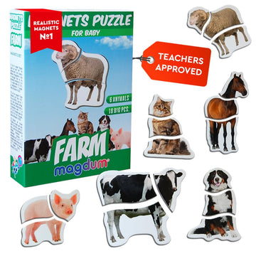 Farm Magnetic Puzzles For Kids Ages 3-5 - Toddler Puzzle - Travel Toys For Kids Ages 3-5 - Magnetic Travel Games Baby Puzzle Kids Puzzle Toys - Puzzle For Preschooler Magnet Puzzles Games