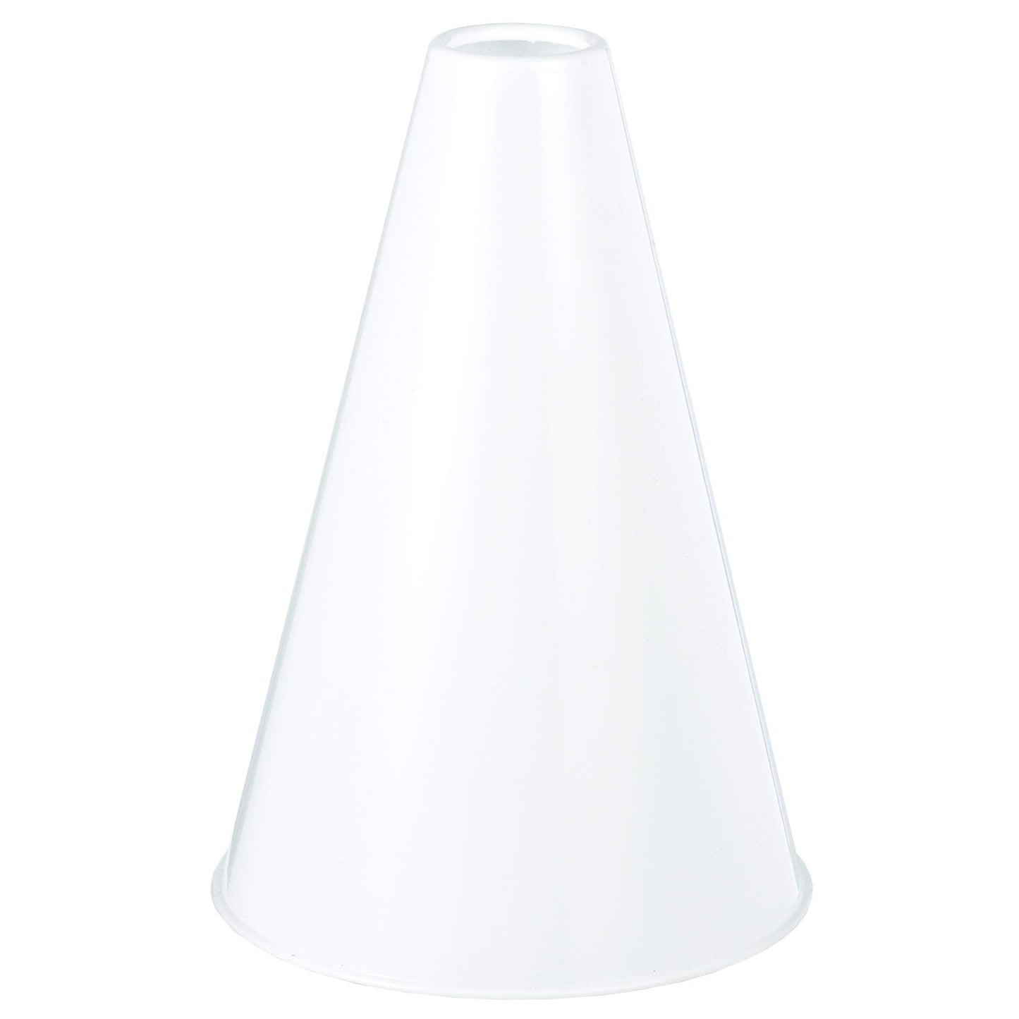 White Plastic Megaphone (8.25'' X 6'') - 1 Pc - Eco-Friendly & Lightweight Design - Ideal For Sports Events, Parties & Cheerlead