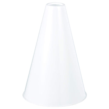 White Plastic Megaphone (8.25'' X 6'') - 1 Pc - Eco-Friendly & Lightweight Design - Ideal For Sports Events, Parties & Cheerlead