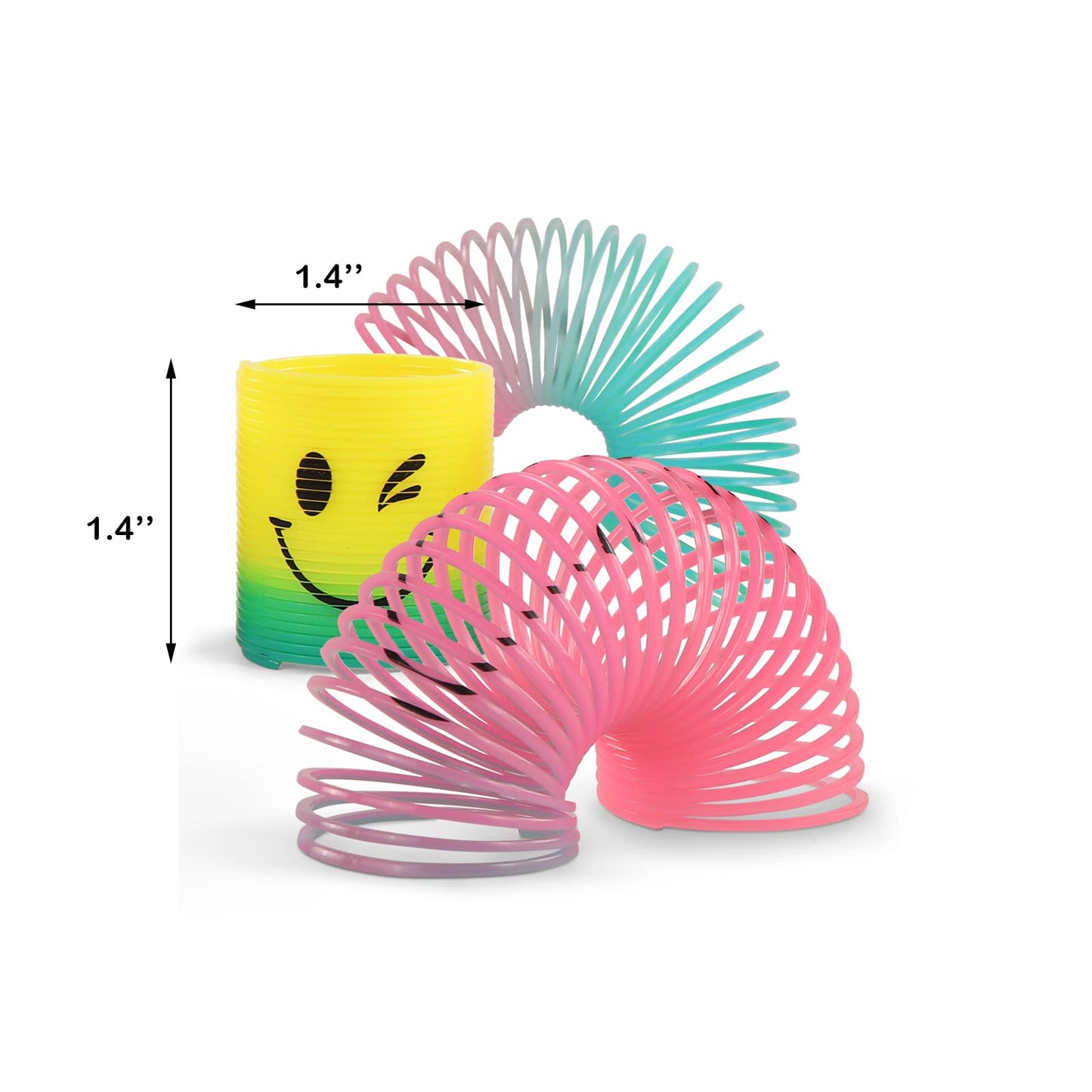 120 Pack Spring Rainbow Magic Fidget Stress Coil Mini Springs Bulk Toys For Party Favor Carnival Prize Birthday Goodie Bag Stuff