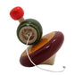 Aumni Crafts Vintage Kids Hand Spinning Wooden Tops Toys (Set of 2) Reversible Spinning Top And Spinner With String