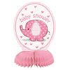 Unique Baby Shower Elephant Honeycomb Decorations, 6, Pink