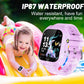 OVV Kids Waterproof Smart Watch D05-3, 1.44'' HD Touch Screen, Purple, Age 3-12, Music Player, Camera, 26 Games, Pedometer