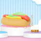 Funnysquee Hot Dog Toy 4 Layers Detachable Hot Dogs Burger Stress Relief Stretch And Squeeze Stress Toys Simulation Food Squishies Birthday Gift For Kid (Hot Dog)