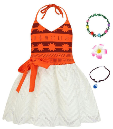 Aovclkid Girls Princess Costume Little Girls Movie Cosplay Outfits With Accessories(12-18M,Red)