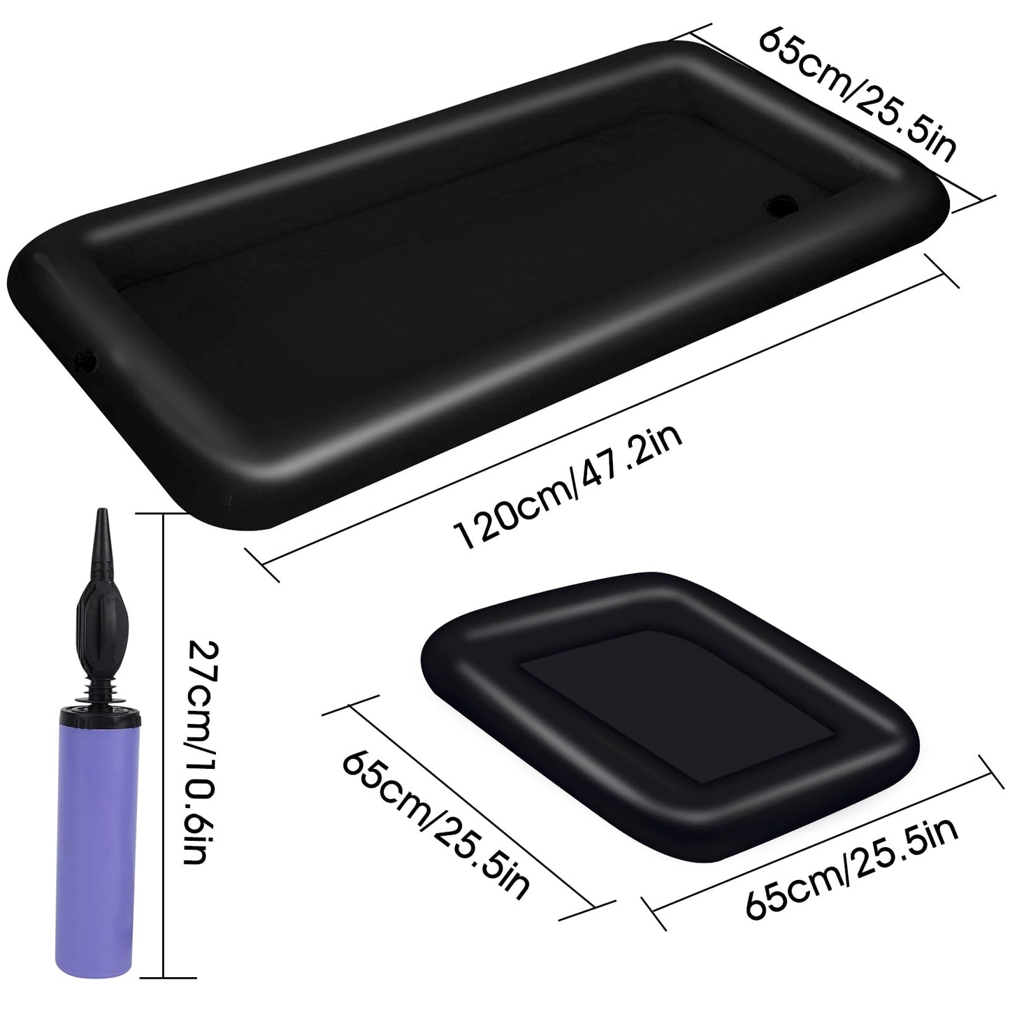 Inflatable Ice Serving Bar Pool Party Buffet Drink Cooler Floating Ice Tray Food Drink Containers for Summer Parties with Inflat