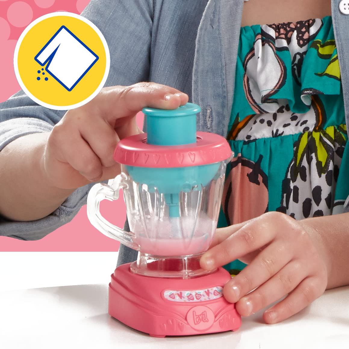 Baby Alive Magical Mixer Baby Doll Set, Strawberry Shake, Medium, Blonde Hair, Model E6943, Includes Toy Blender, For Kids 3 and Up