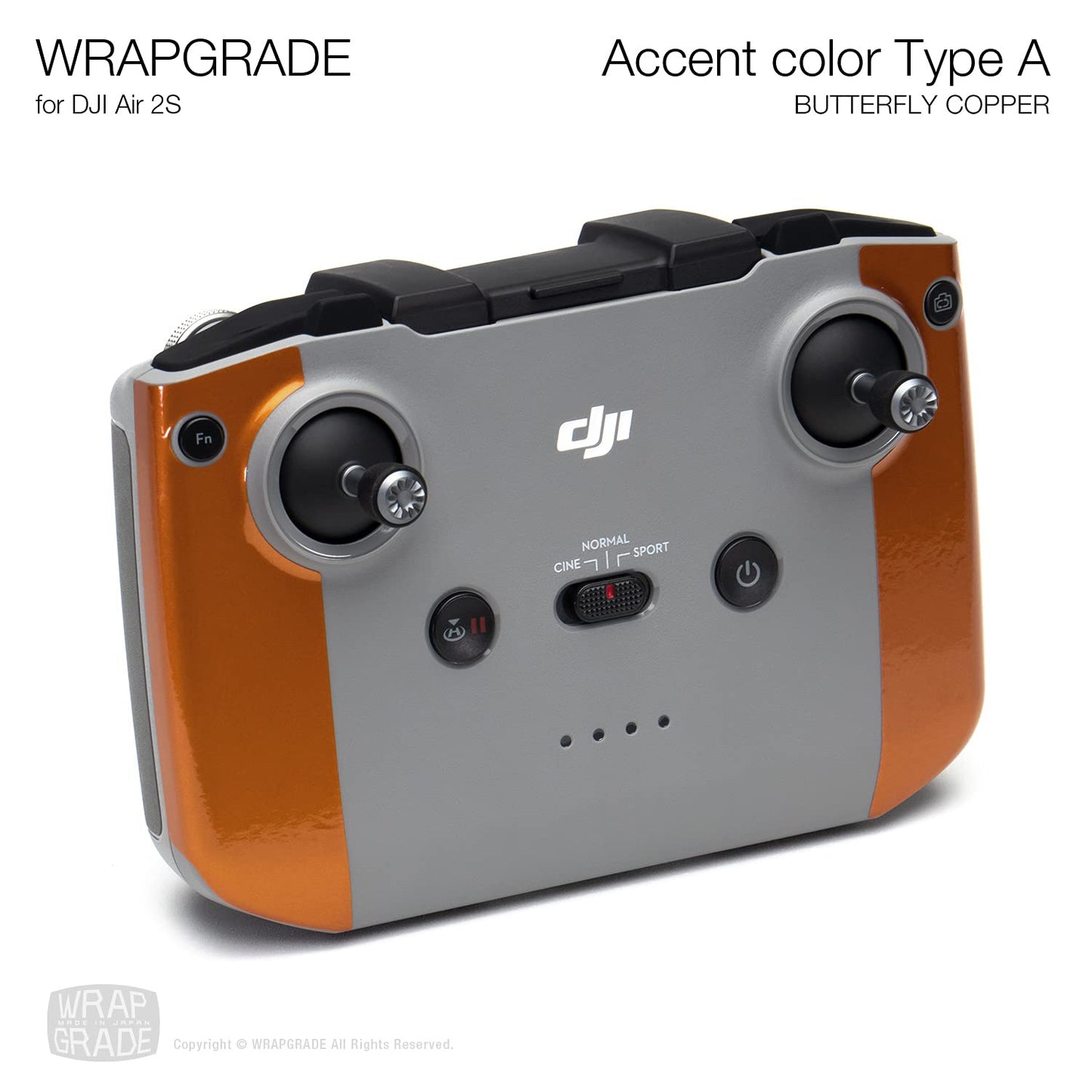 Wrapgrade Skin Compatible with DJI Air 2S | Accent Color A (Butterfly Copper)