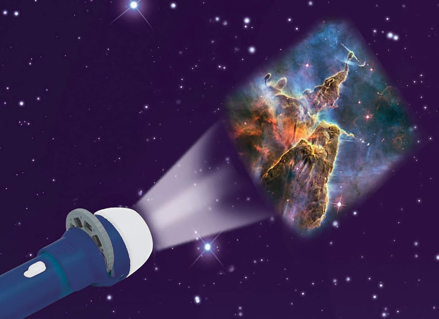 Brainstorm Toys Space Torch Projector - Blue, 11cmx3cm, Plastic, Model E2008, STEM Learning for Ages 3+