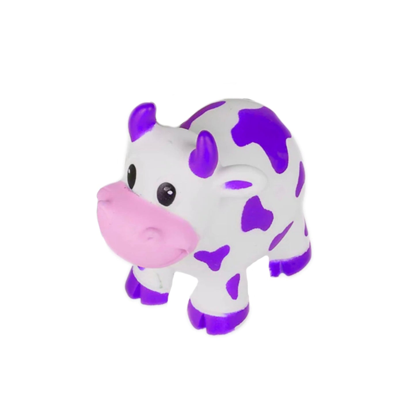 One Dozen (12) 2'' Rubber Bath Toy Animals (Cows)