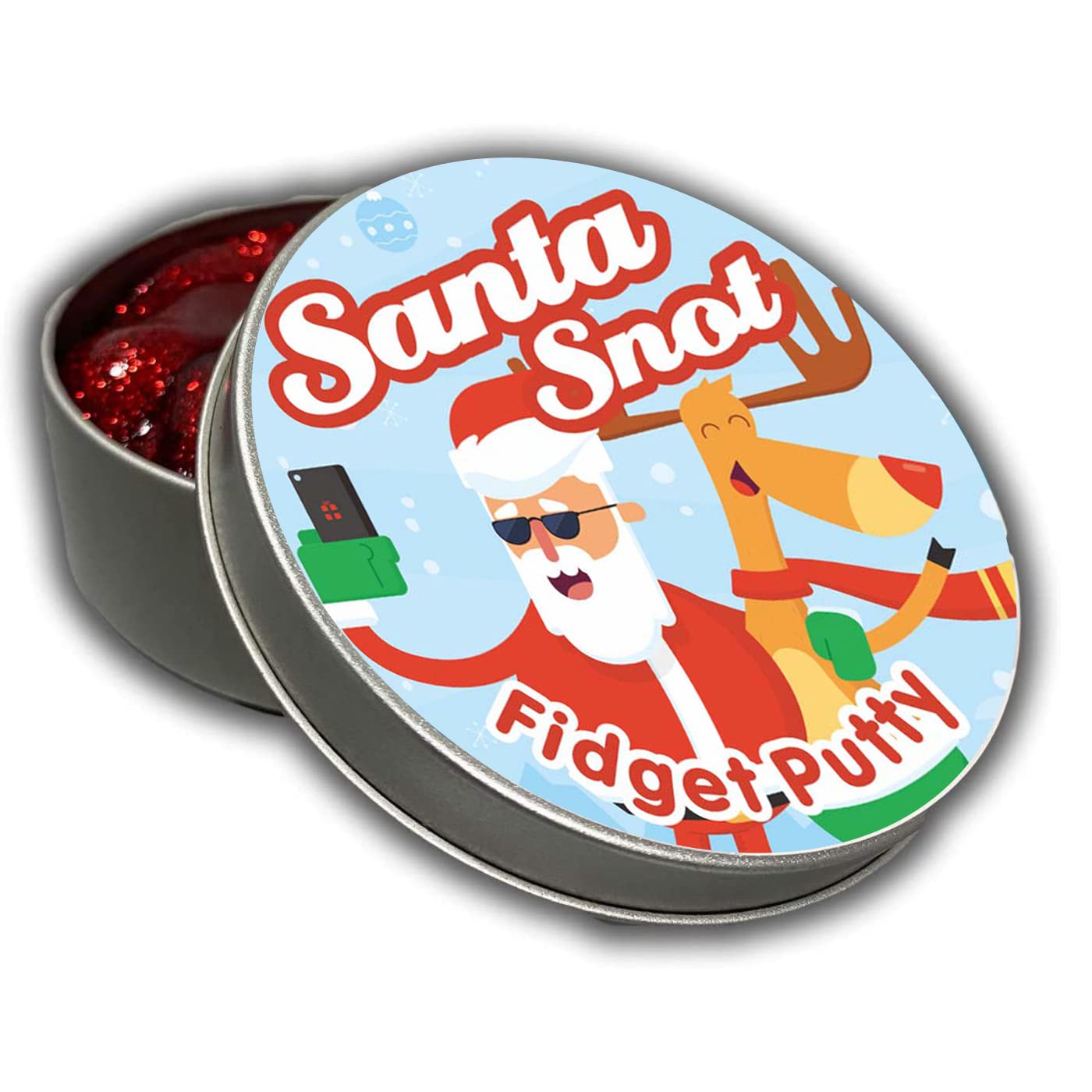 Santa Snot Fidget Putty Christmas Stress Relief Gags Weird Stocking Stuffers Secret Santa Gifts For Coworkers Unique White Elephant Ideas Red Putty Santa Gags