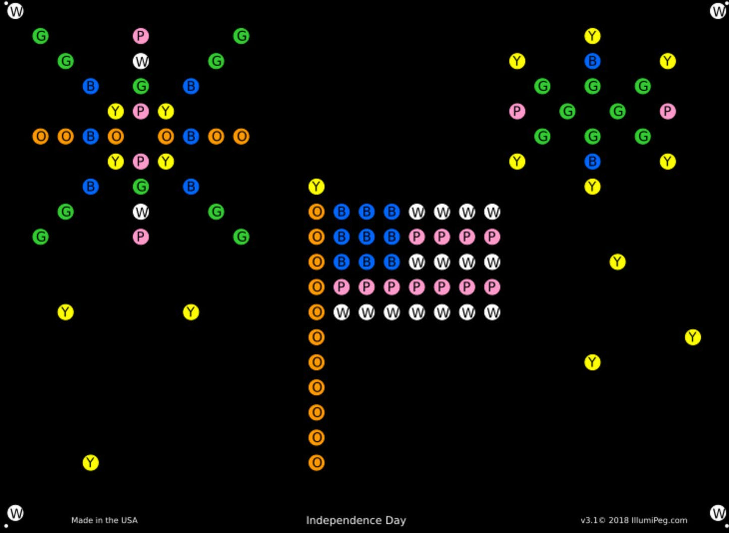 IllumiPeg Holiday Refill templates for Basic Fun Lite Brite Magic Screen (12 Sheets, 6x8)