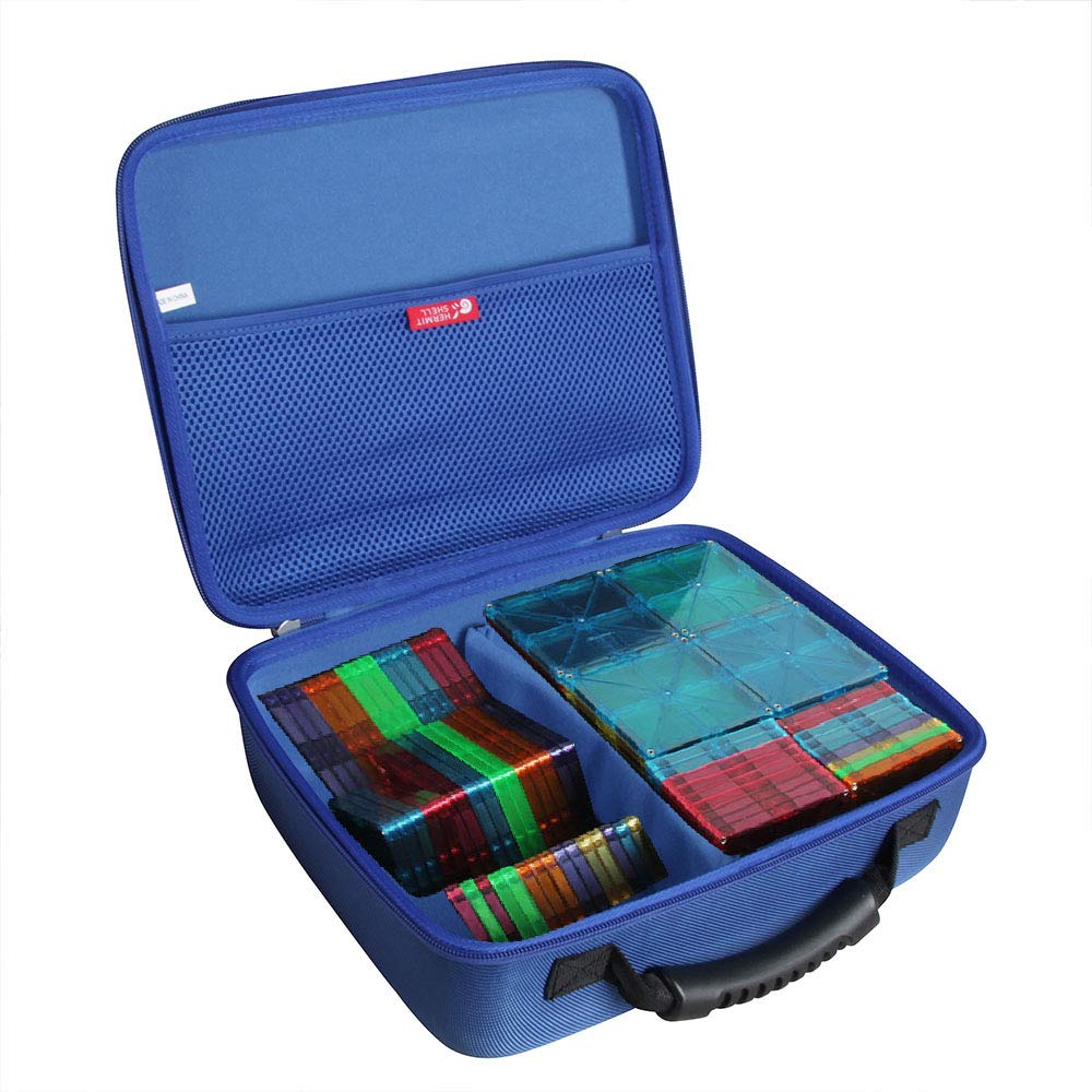 Hermitshell Hard Travel Case for 100 Piece PicassoTiles Magnet Building Set - Blue, Ethylene Vinyl Acetate (EVA)