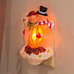Roman Snowmen Couple By Campfire 8 Inch Acrylic Swivel Plug-In Bubble Night Light
