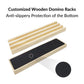 Mexican Train Dominoes Set With Numbers And 4 Wooden Racks, Double 12 Domino Travel Set With Wooden Hub, 91 Colored Domino Tiles