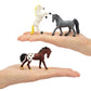 Toymany 12Pcs 2-3' Tiny Horse Figurines Toy Set, Plastic Pony Small Foal Figures, Easter Eggs Birthday Gift Cupcake Horse Cake Topper For Kids Toddlers
