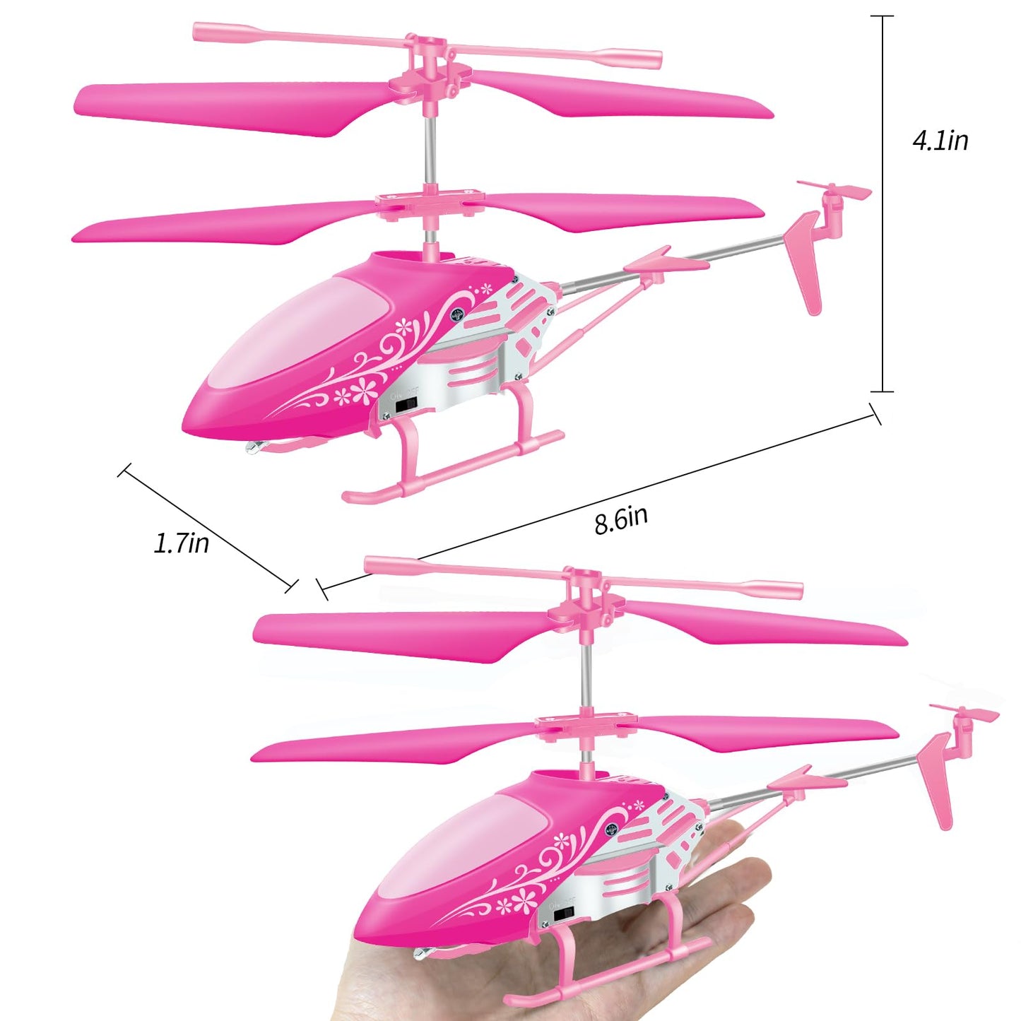 Remote Control Helicopter For Kids| Toys For Ages 5-7 8-10| Rc Helicopter Toys W/T Led Lights, 3.5 Channel, Gyro Stabilizer, Alt
