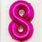 8 Balloon Number Hot Pink 8 Birthday Balloon 40 Inch Foil Mylar Large 8 Balloon Numbers For Birthday Party Anniversary Festival